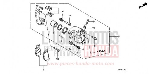 ETRIER DE FREIN ARRIERE (SH125/R/150/R) SH125RA de 2010